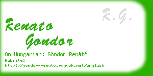 renato gondor business card